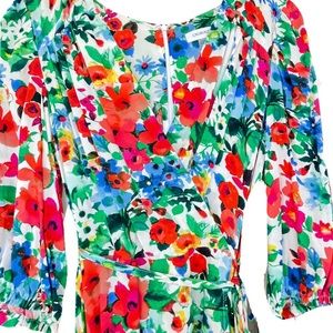 Description:  Calvin Klein Dress 10 Ladies Floral Multi Color NWT